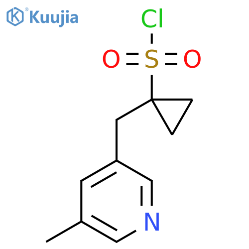 1-(5-methylpyridin-3-yl)methylcyclopropane-1-sulfonyl chloride structure