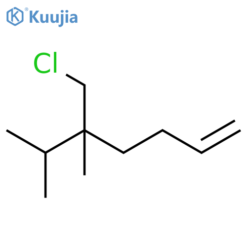 1-Heptene, 5-(chloromethyl)-5,6-dimethyl- structure
