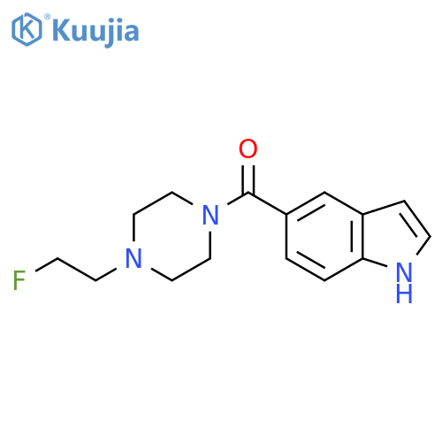 5-[4-(2-fluoroethyl)piperazine-1-carbonyl]-1H-indole structure