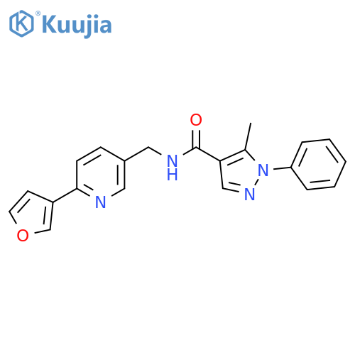 N-{6-(furan-3-yl)pyridin-3-ylmethyl}-5-methyl-1-phenyl-1H-pyrazole-4-carboxamide structure