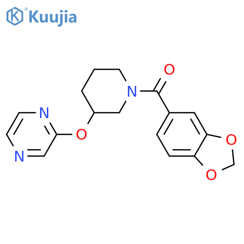 2-{[1-(2H-1,3-benzodioxole-5-carbonyl)piperidin-3-yl]oxy}pyrazine structure