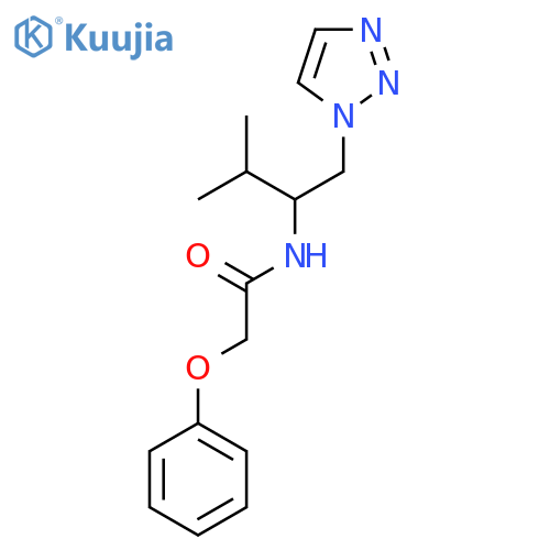 N-[3-methyl-1-(1H-1,2,3-triazol-1-yl)butan-2-yl]-2-phenoxyacetamide structure