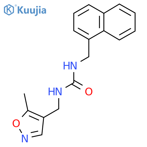 3-(5-methyl-1,2-oxazol-4-yl)methyl-1-(naphthalen-1-yl)methylurea structure