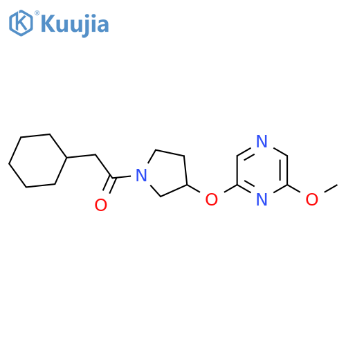 2-cyclohexyl-1-{3-[(6-methoxypyrazin-2-yl)oxy]pyrrolidin-1-yl}ethan-1-one structure