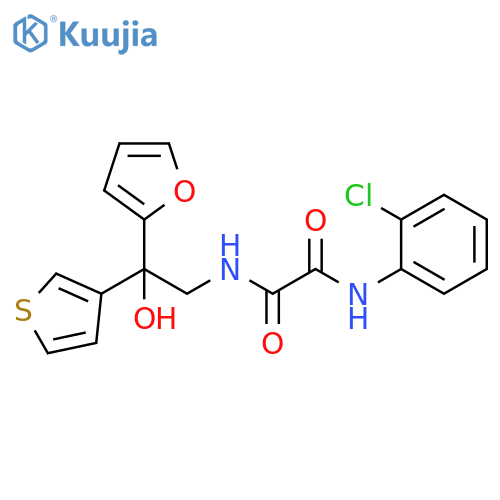 N'-(2-chlorophenyl)-N-2-(furan-2-yl)-2-hydroxy-2-(thiophen-3-yl)ethylethanediamide structure