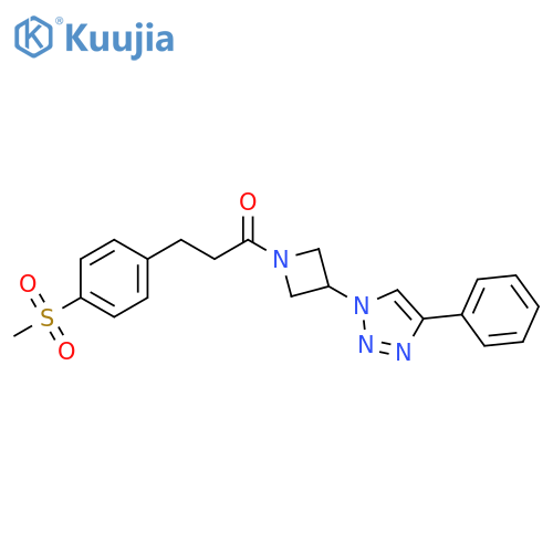 3-[4-(Methylsulfonyl)phenyl]-1-[3-(4-phenyl-1H-1,2,3-triazol-1-yl)-1-azetidinyl]-1-propanone structure