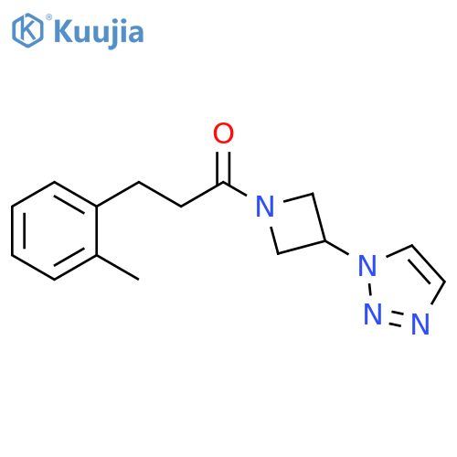 3-(2-Methylphenyl)-1-[3-(1H-1,2,3-triazol-1-yl)-1-azetidinyl]-1-propanone structure