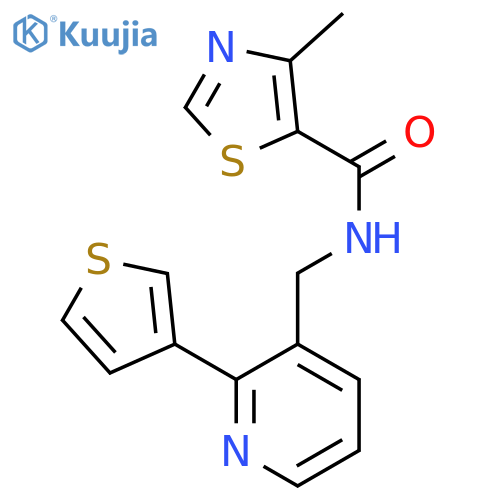 4-methyl-N-{[2-(thiophen-3-yl)pyridin-3-yl]methyl}-1,3-thiazole-5-carboxamide structure