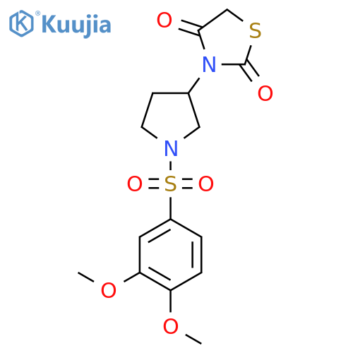 3-(1-((3,4-Dimethoxyphenyl)sulfonyl)pyrrolidin-3-yl)thiazolidine-2,4-dione structure