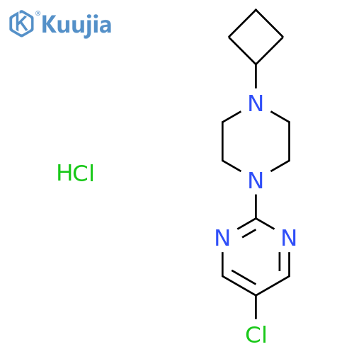 5-chloro-2-(4-cyclobutylpiperazin-1-yl)pyrimidine hydrochloride structure