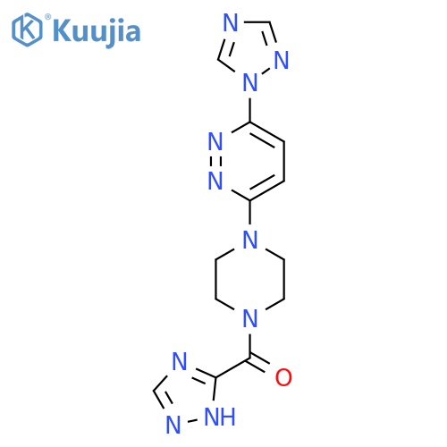(4-(6-(1H-1,2,4-triazol-1-yl)pyridazin-3-yl)piperazin-1-yl)(1H-1,2,4-triazol-5-yl)methanone structure
