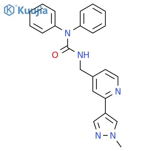 3-{[2-(1-methyl-1H-pyrazol-4-yl)pyridin-4-yl]methyl}-1,1-diphenylurea structure