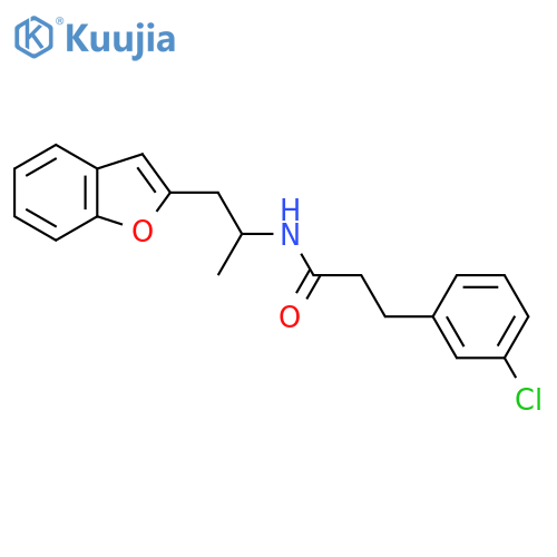 N-1-(1-benzofuran-2-yl)propan-2-yl-3-(3-chlorophenyl)propanamide structure
