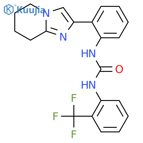 1-(2-{5H,6H,7H,8H-imidazo1,2-apyridin-2-yl}phenyl)-3-2-(trifluoromethyl)phenylurea structure