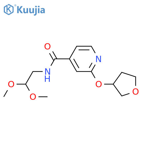 N-(2,2-dimethoxyethyl)-2-(oxolan-3-yloxy)pyridine-4-carboxamide structure