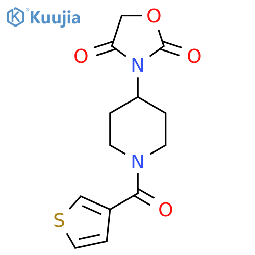 3-(1-(Thiophene-3-carbonyl)piperidin-4-yl)oxazolidine-2,4-dione structure