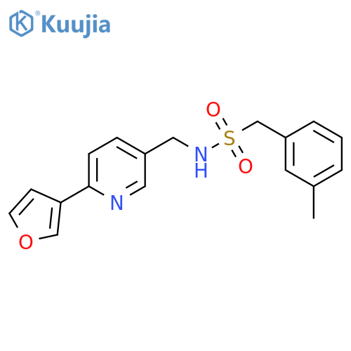N-{6-(furan-3-yl)pyridin-3-ylmethyl}-1-(3-methylphenyl)methanesulfonamide structure