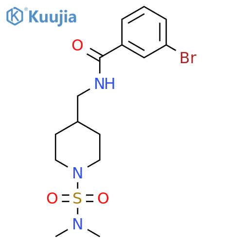 3-bromo-N-{[1-(dimethylsulfamoyl)piperidin-4-yl]methyl}benzamide structure