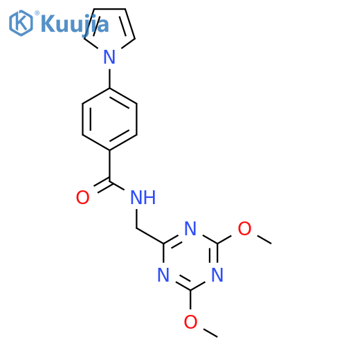 N-(4,6-dimethoxy-1,3,5-triazin-2-yl)methyl-4-(1H-pyrrol-1-yl)benzamide structure