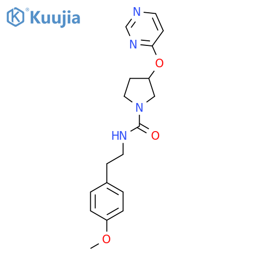 N-(4-methoxyphenethyl)-3-(pyrimidin-4-yloxy)pyrrolidine-1-carboxamide structure