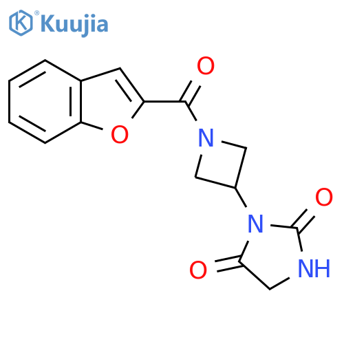 3-(1-(Benzofuran-2-carbonyl)azetidin-3-yl)imidazolidine-2,4-dione structure