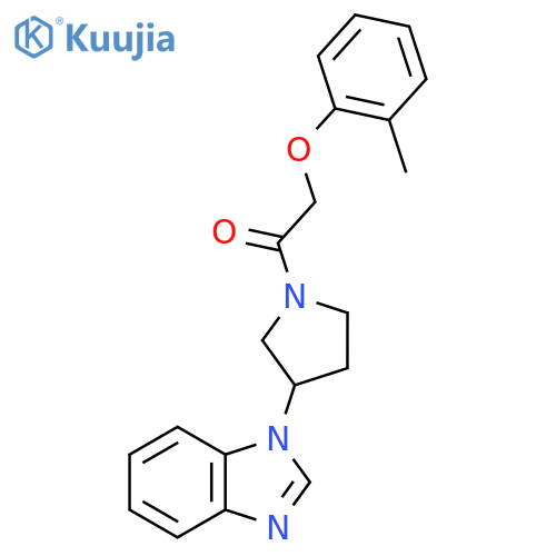 1-[3-(1H-1,3-benzodiazol-1-yl)pyrrolidin-1-yl]-2-(2-methylphenoxy)ethan-1-one structure