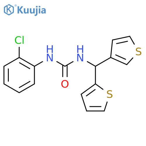 1-(2-chlorophenyl)-3-(thiophen-2-yl)(thiophen-3-yl)methylurea structure