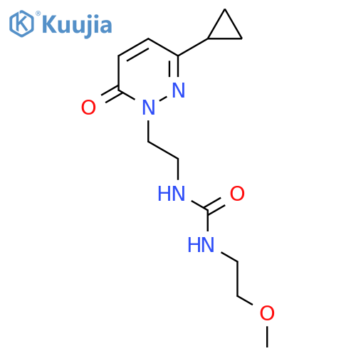 1-[2-(3-cyclopropyl-6-oxo-1,6-dihydropyridazin-1-yl)ethyl]-3-(2-methoxyethyl)urea structure