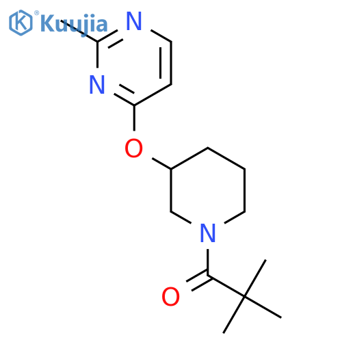 2,2-dimethyl-1-{3-[(2-methylpyrimidin-4-yl)oxy]piperidin-1-yl}propan-1-one structure