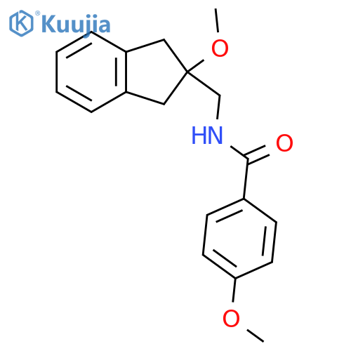 4-methoxy-N-[(2-methoxy-2,3-dihydro-1H-inden-2-yl)methyl]benzamide structure