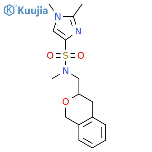 N-[(3,4-dihydro-1H-2-benzopyran-3-yl)methyl]-N,1,2-trimethyl-1H-imidazole-4-sulfonamide structure