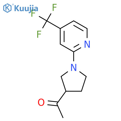 1-{1-4-(trifluoromethyl)pyridin-2-ylpyrrolidin-3-yl}ethan-1-one structure