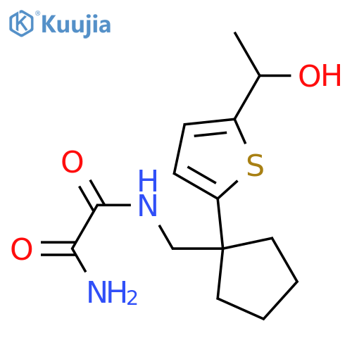 N'-[[1-[5-(1-hydroxyethyl)thiophen-2-yl]cyclopentyl]methyl]oxamide structure