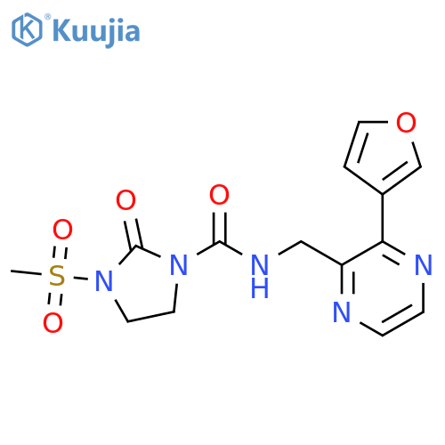 N-{3-(furan-3-yl)pyrazin-2-ylmethyl}-3-methanesulfonyl-2-oxoimidazolidine-1-carboxamide structure
