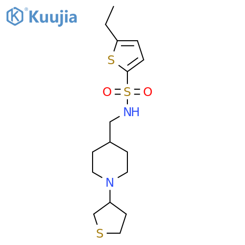 5-ethyl-N-{[1-(thiolan-3-yl)piperidin-4-yl]methyl}thiophene-2-sulfonamide structure