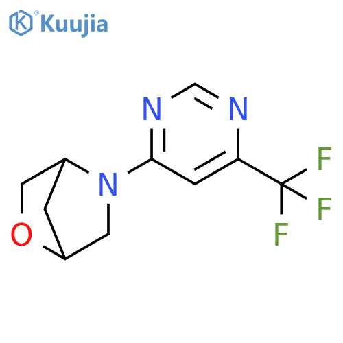 5-[6-(trifluoromethyl)pyrimidin-4-yl]-2-oxa-5-azabicyclo[2.2.1]heptane structure