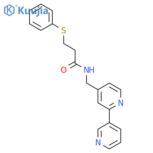 N-({[2,3'-bipyridine]-4-yl}methyl)-3-(phenylsulfanyl)propanamide structure