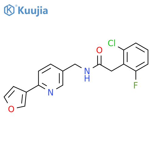 2-(2-chloro-6-fluorophenyl)-N-{6-(furan-3-yl)pyridin-3-ylmethyl}acetamide structure