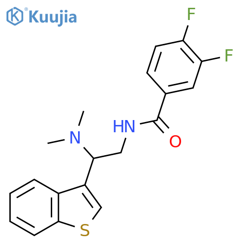 N-2-(1-benzothiophen-3-yl)-2-(dimethylamino)ethyl-3,4-difluorobenzamide structure