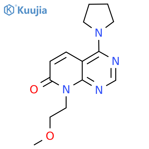8-(2-methoxyethyl)-4-(pyrrolidin-1-yl)-7H,8H-pyrido2,3-dpyrimidin-7-one structure