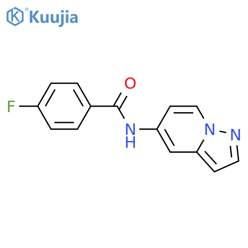 4-fluoro-N-{pyrazolo[1,5-a]pyridin-5-yl}benzamide structure