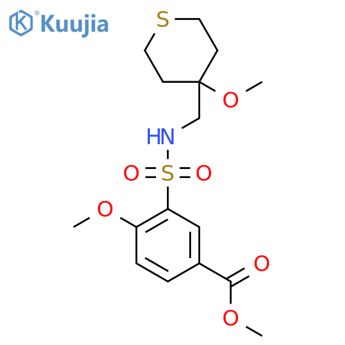 methyl 4-methoxy-3-{[(4-methoxythian-4-yl)methyl]sulfamoyl}benzoate structure