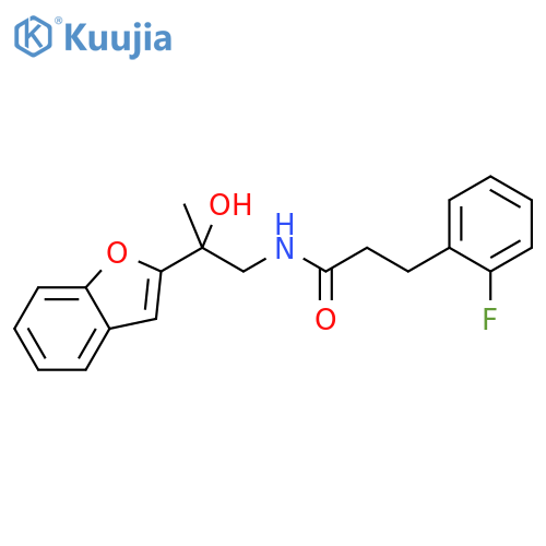 N-[2-(1-benzofuran-2-yl)-2-hydroxypropyl]-3-(2-fluorophenyl)propanamide structure