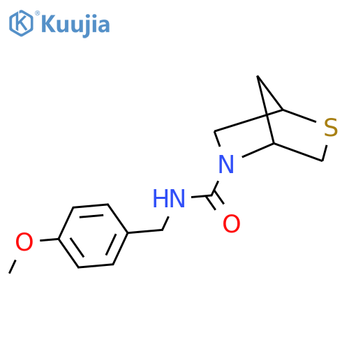 N-[(4-methoxyphenyl)methyl]-2-thia-5-azabicyclo[2.2.1]heptane-5-carboxamide structure