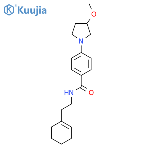 N-2-(cyclohex-1-en-1-yl)ethyl-4-(3-methoxypyrrolidin-1-yl)benzamide structure