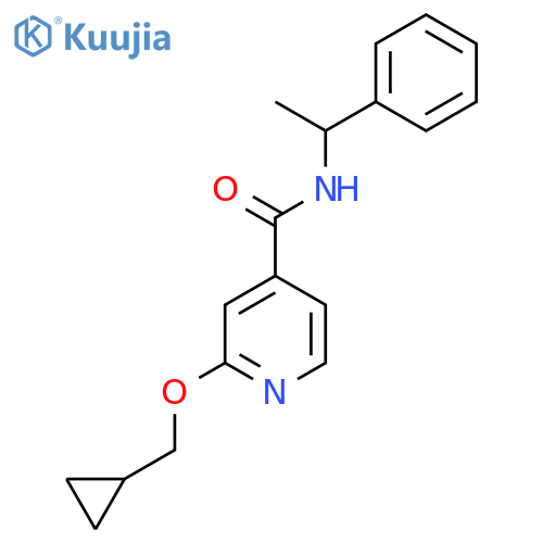 2-(cyclopropylmethoxy)-N-(1-phenylethyl)isonicotinamide structure