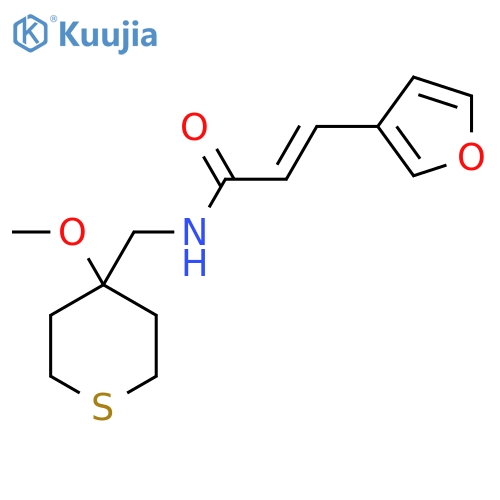 (2E)-3-(furan-3-yl)-N-[(4-methoxythian-4-yl)methyl]prop-2-enamide structure