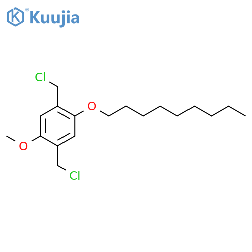 BENZENE, 1,4-BIS(CHLOROMETHYL)-2-METHOXY-5-(NONYLOXY)- structure