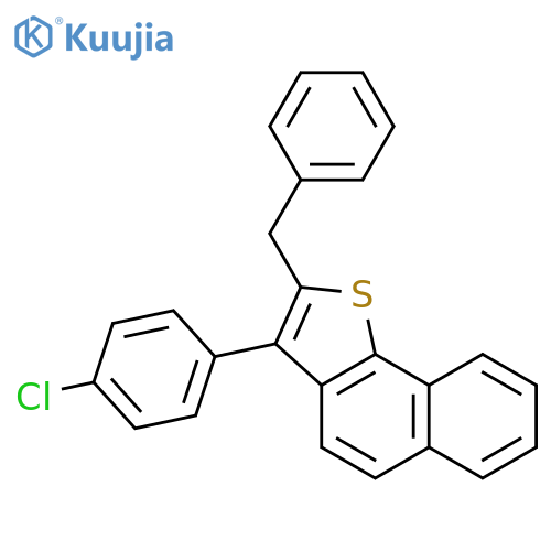 Naphtho[1,2-b]thiophene, 3-(4-chlorophenyl)-2-(phenylmethyl)- structure