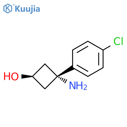 (1s,3s)-3-amino-3-(4-chlorophenyl)cyclobutan-1-ol structure